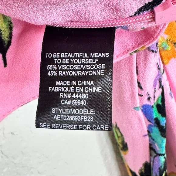 AFRM Tara Long Sleeve Crop Top Pink Size Large - Picture 6 of 7